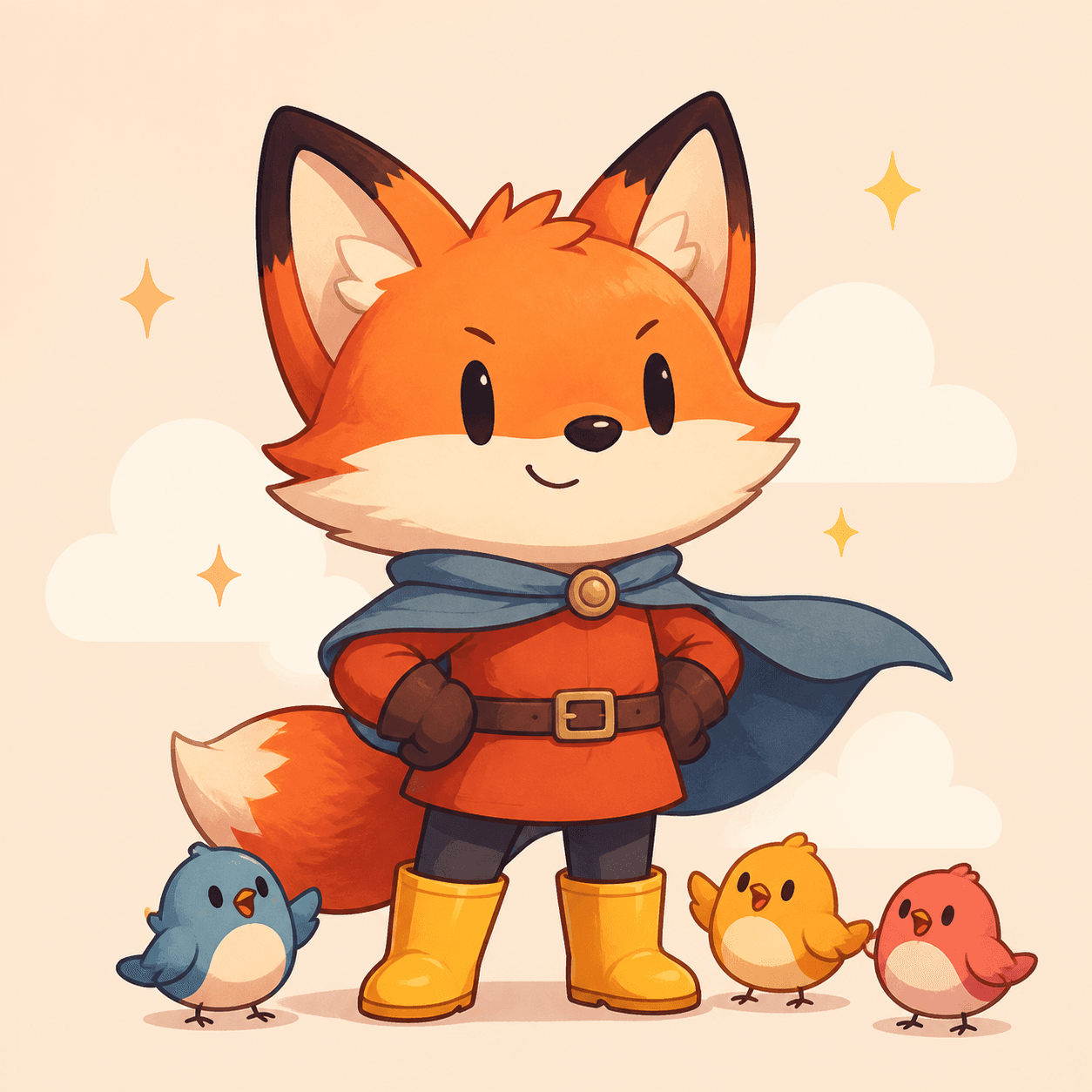 Sample illustration in the Chibi Hero style